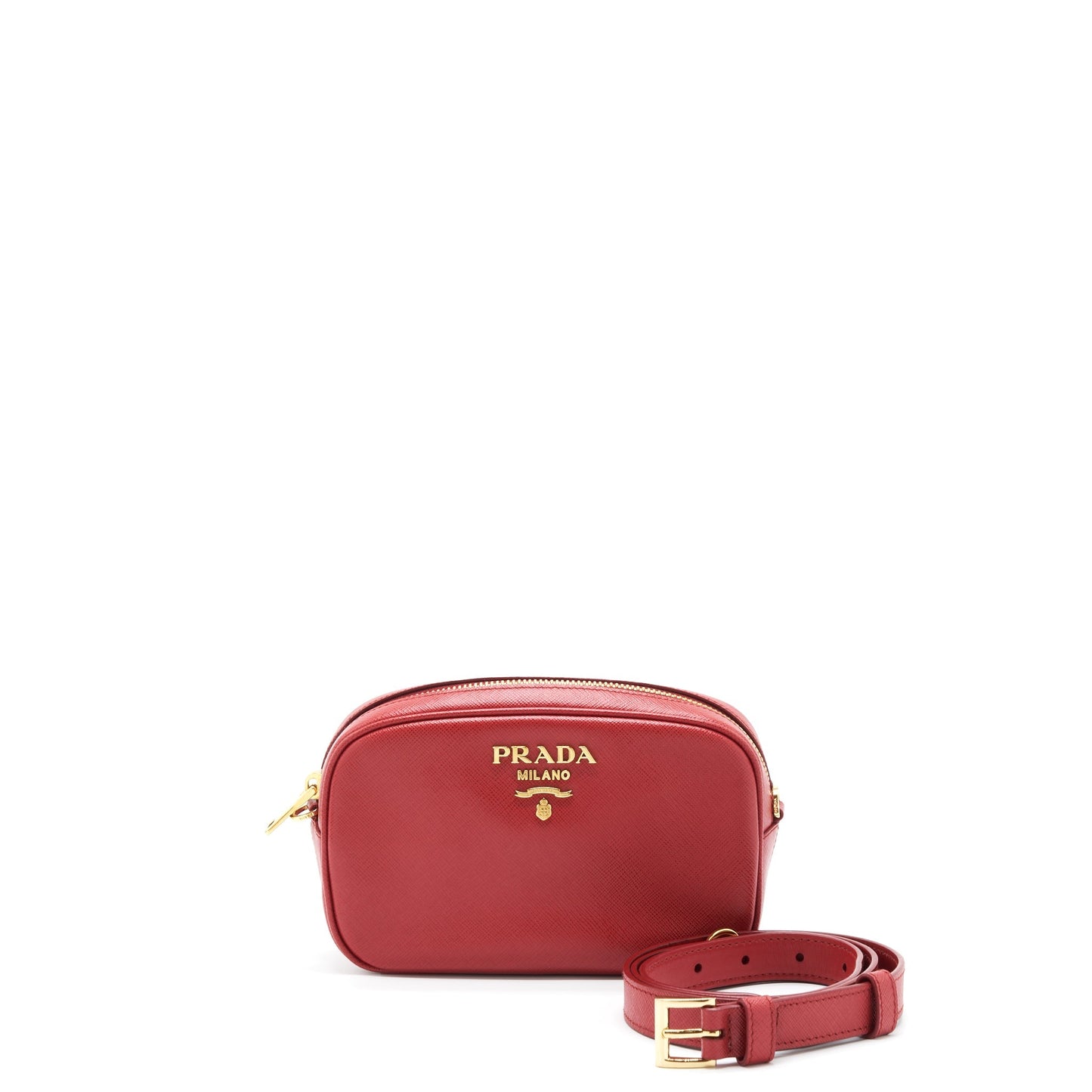 Prada Crossbody/Belt Purse Saffiano Red