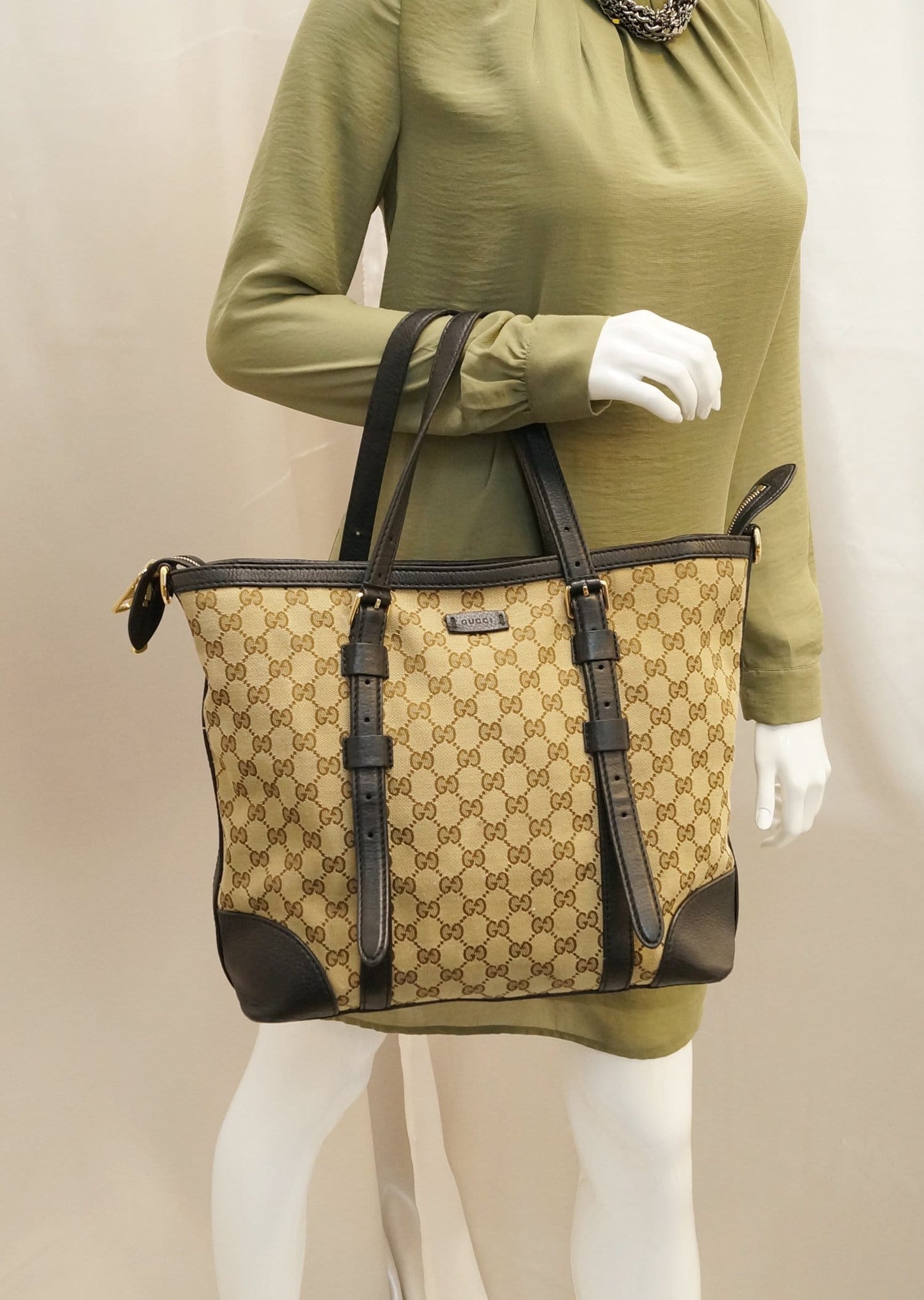 Gucci  GG Canvas Tote Shoulder Bag