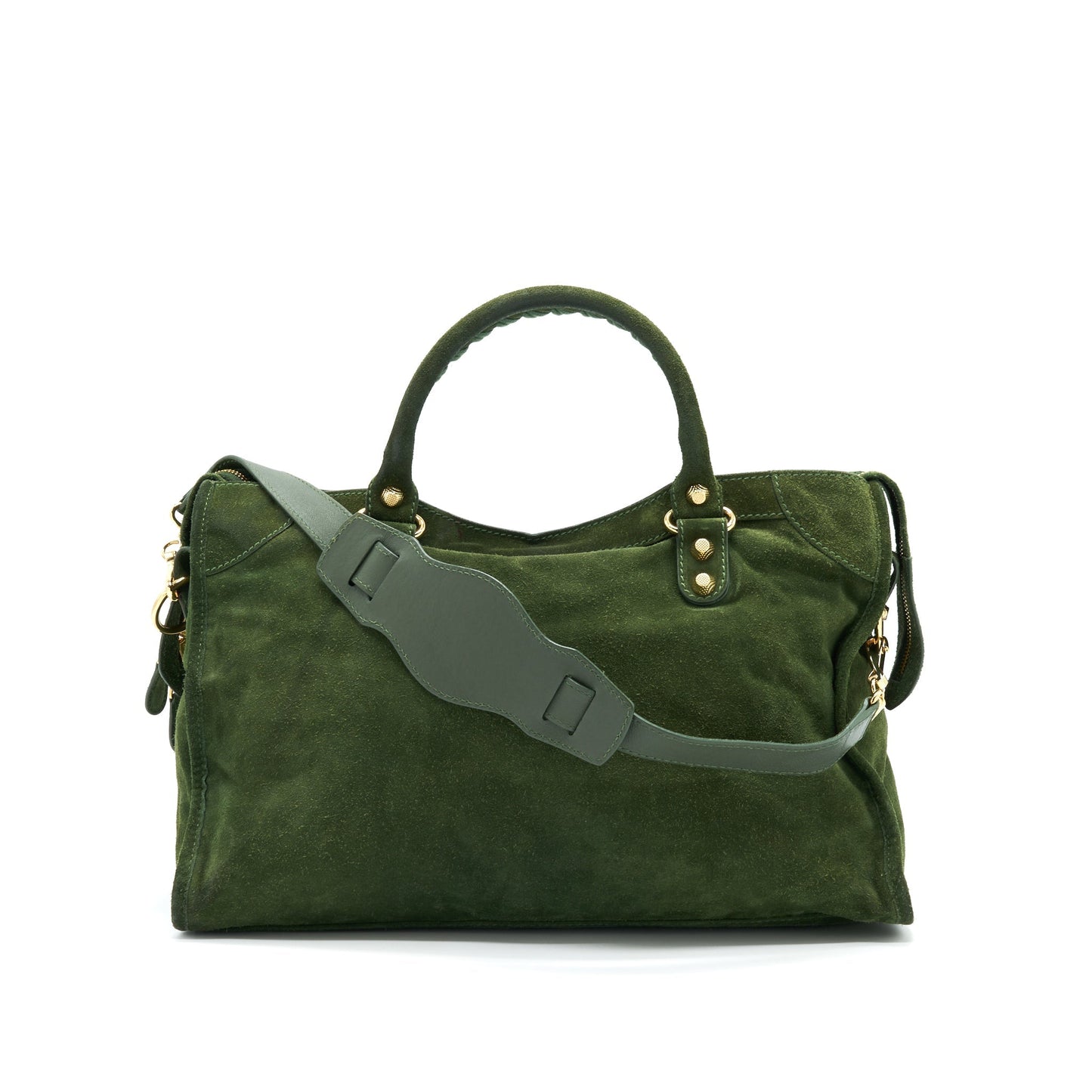 BALENCIAGA GIANT Purse SUEDE GREEN