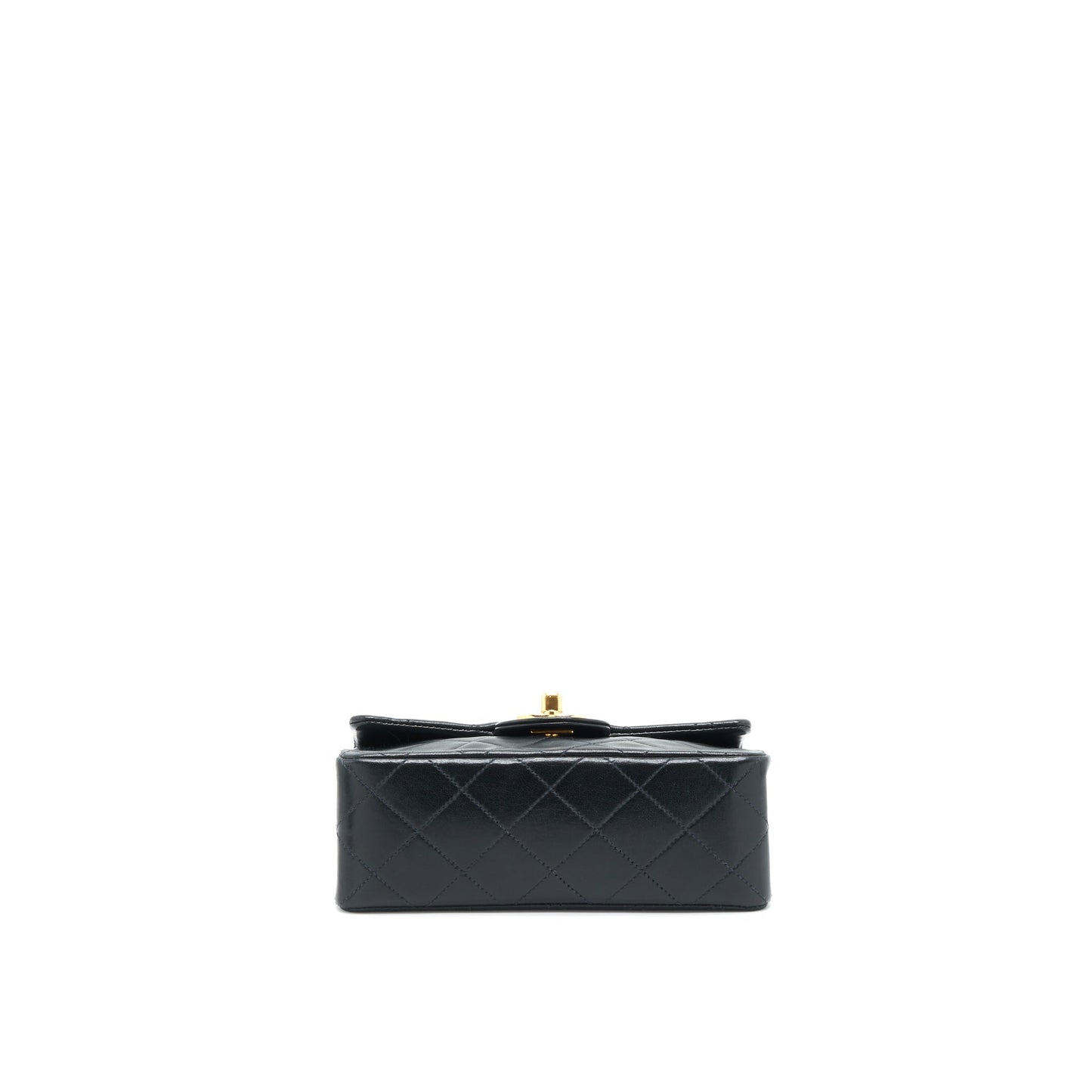 Chanel   Mini Square Flap Bag Lambskin Black GHW