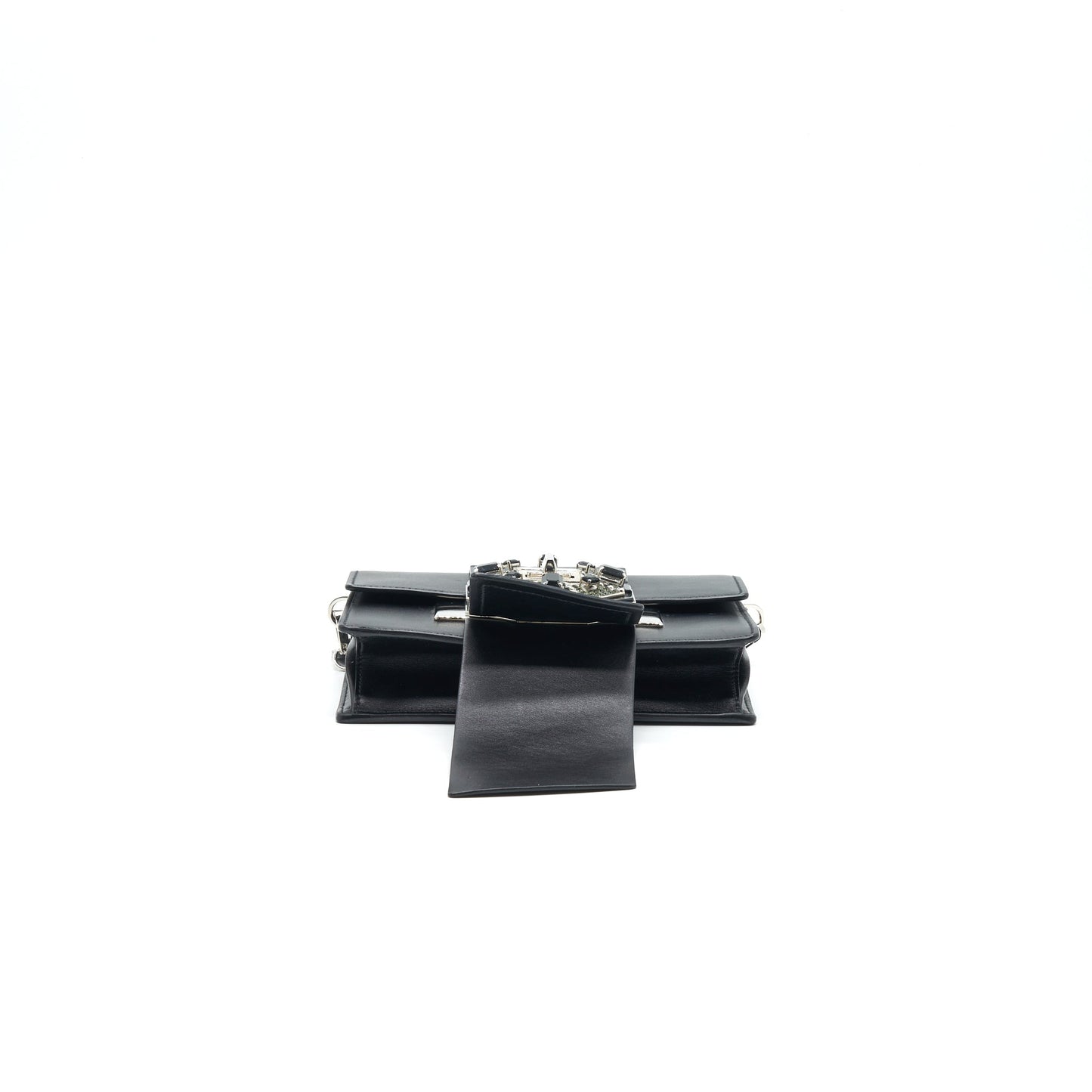 Prada Plax Jewels Ribbon Purse 1bd067 Black