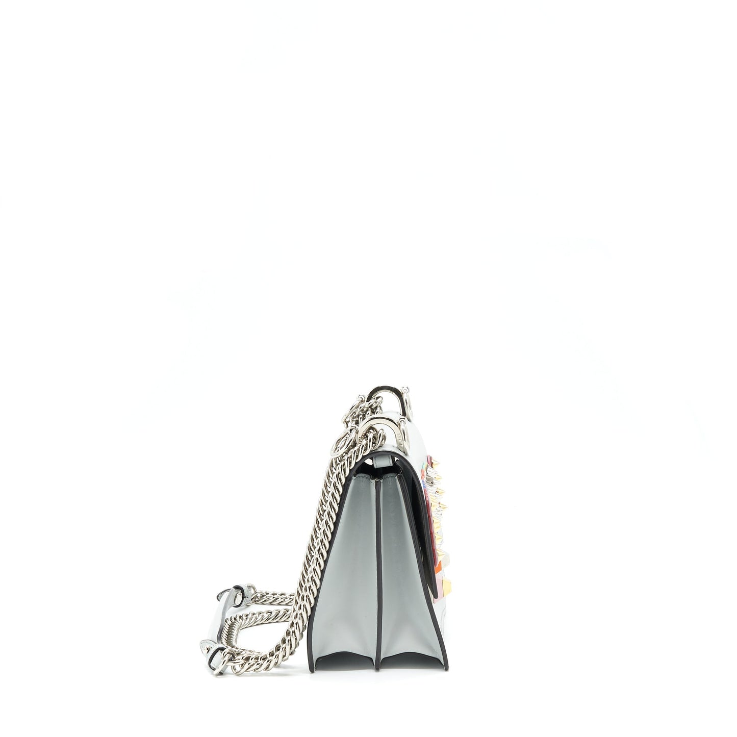 Fendi Kan I Studded Mini Purse Light Blue/Multicolour