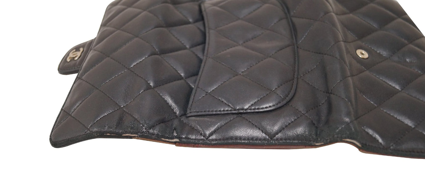 CHANEL Black Caviar Leather Classic Flap Long Wallet