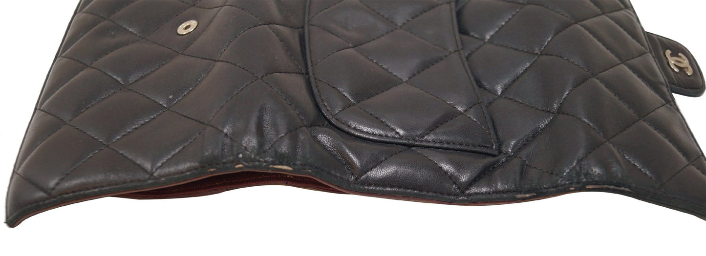 CHANEL Black Caviar Leather Classic Flap Long Wallet