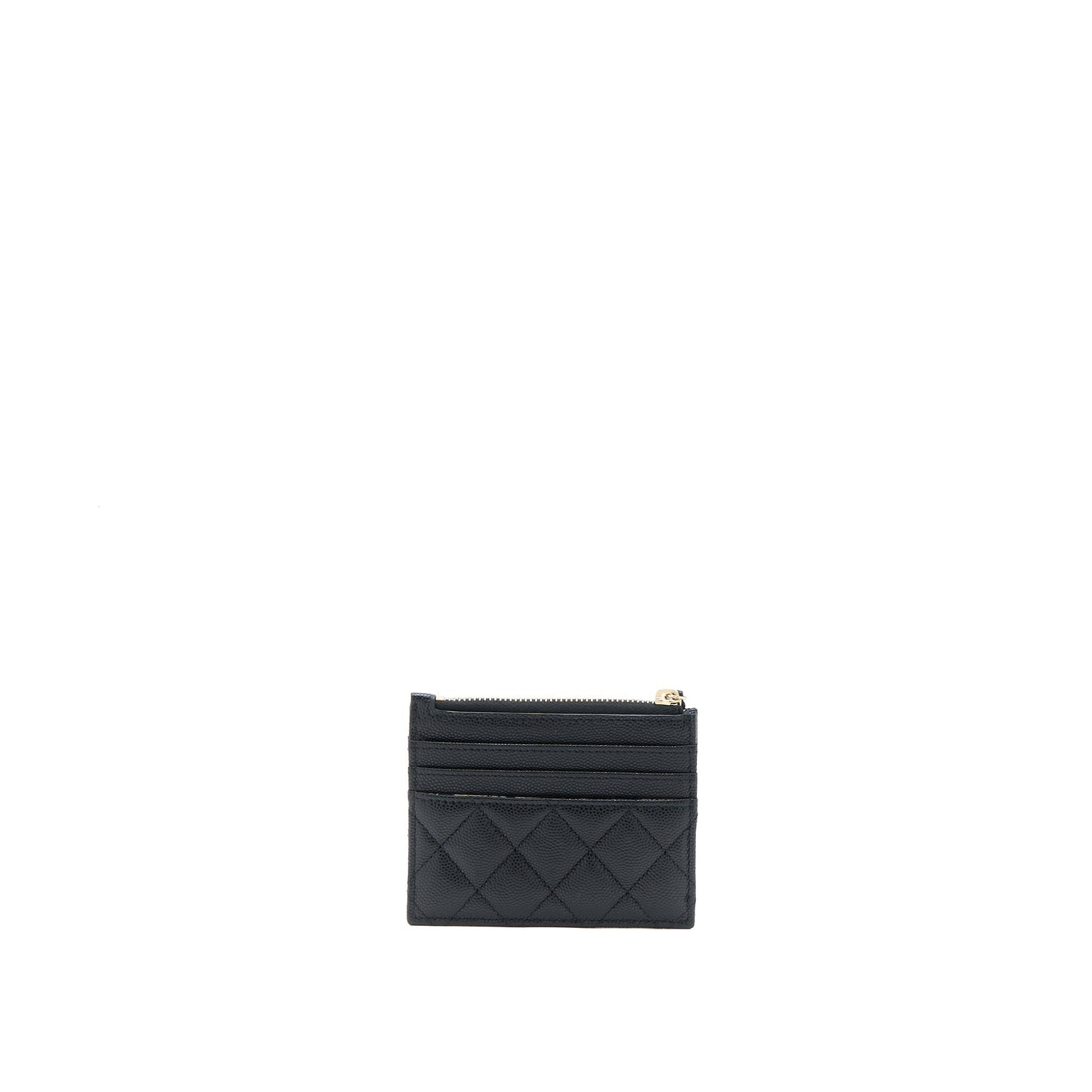 Chanel 23C Zipper  Holder Caviar Black LGHW (Microchip)