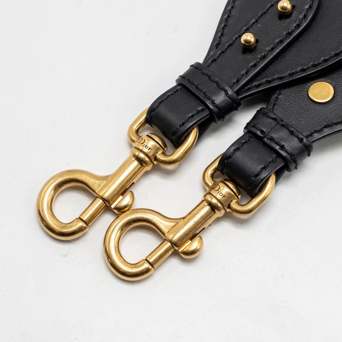 Dior Shoulder strap fabric / leather dark blue / black