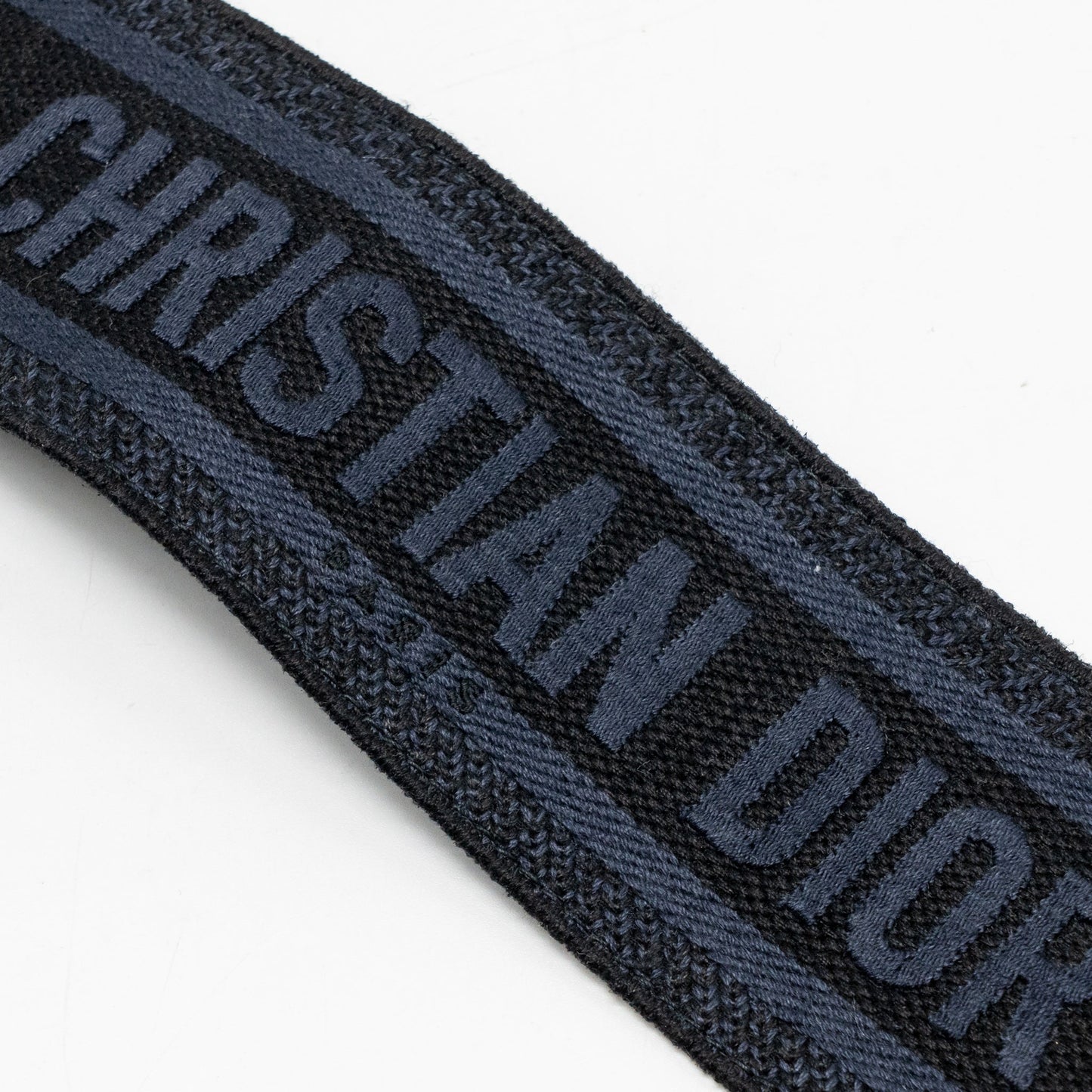 Dior Shoulder strap fabric / leather dark blue / black