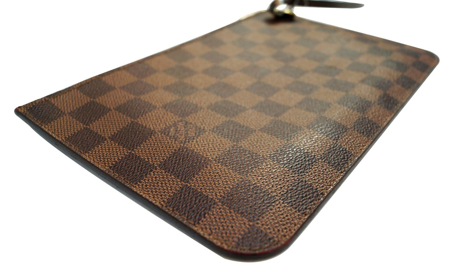 LOUIS VUITTON Damier Ebene Neverfull GM Pochette Wristlet Clutch