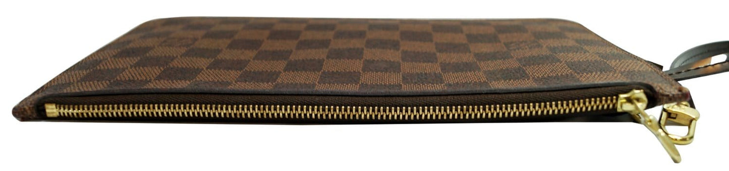 LOUIS VUITTON Damier Ebene Neverfull GM Pochette Wristlet Clutch
