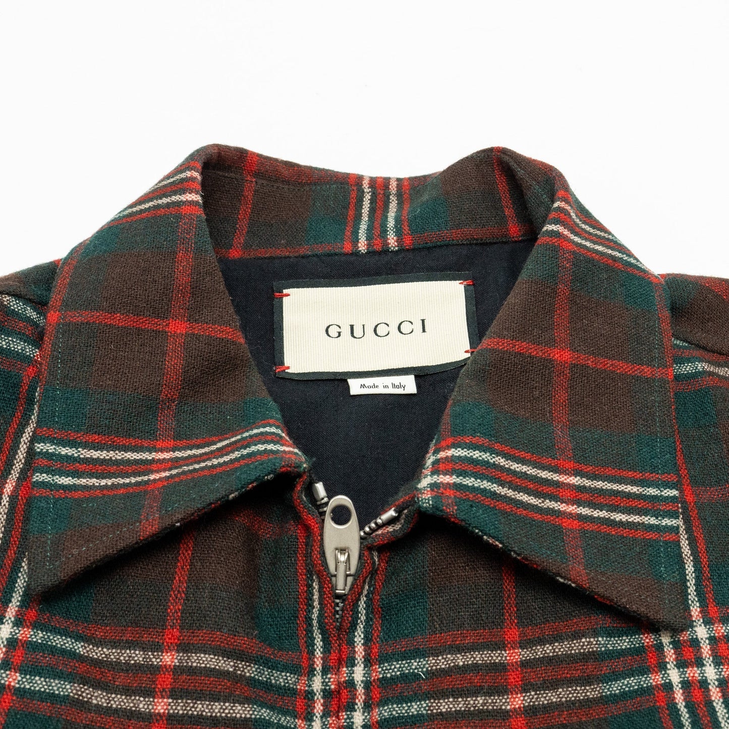 GUCCI Size 46 Men?s Checked Wool Jacket Multicolour