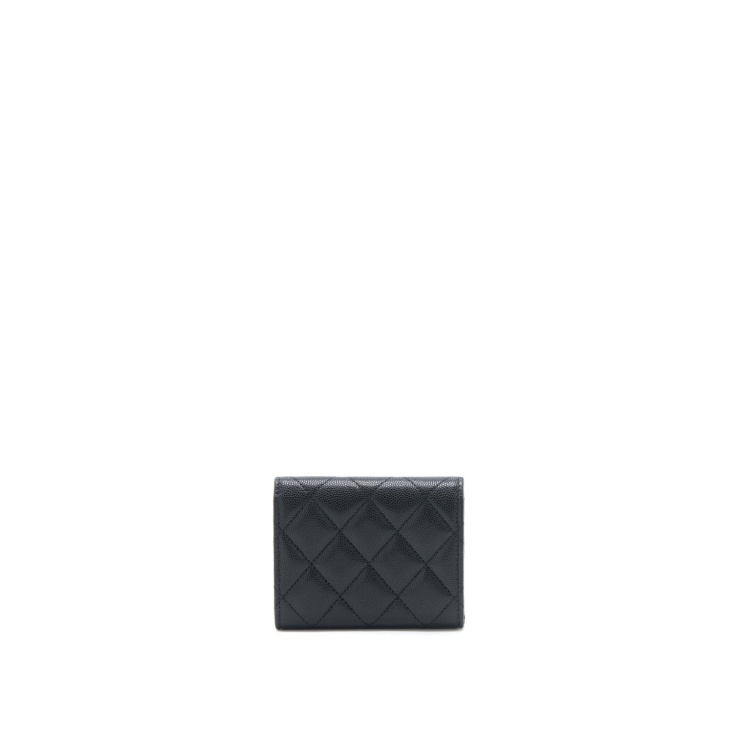 Chanel 23P Detail Logo Flap  Holder Caviar Black LGHW (Microchip)