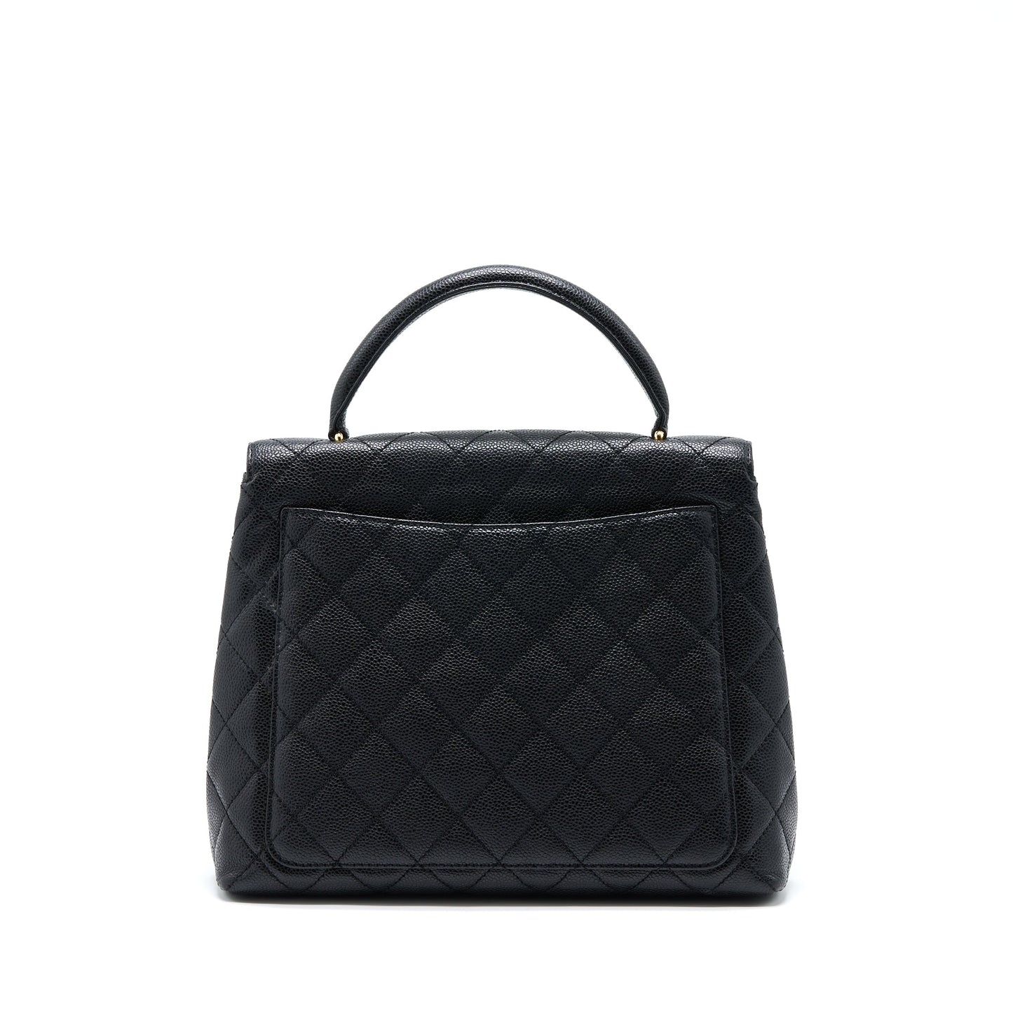 Chanel   Top Handle Flap Bag Caviar Black GHW