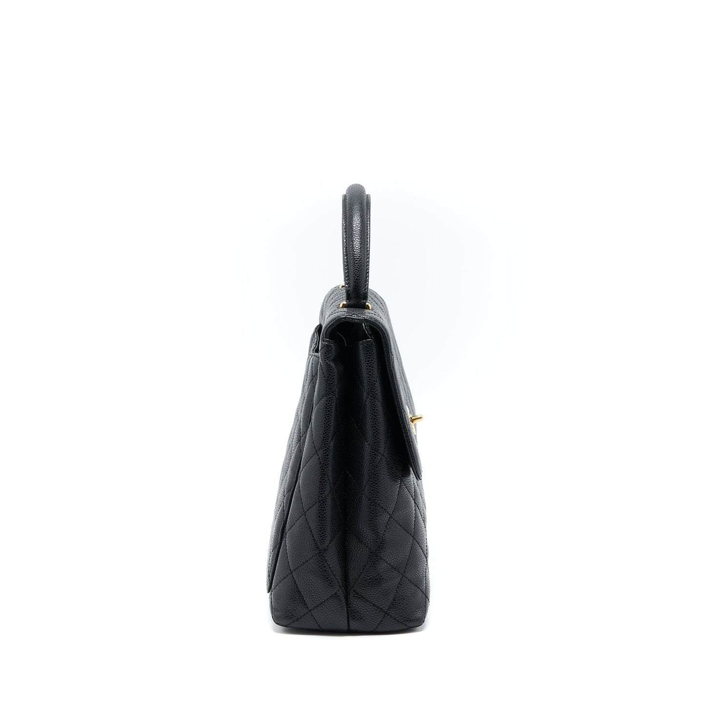Chanel   Top Handle Flap Bag Caviar Black GHW