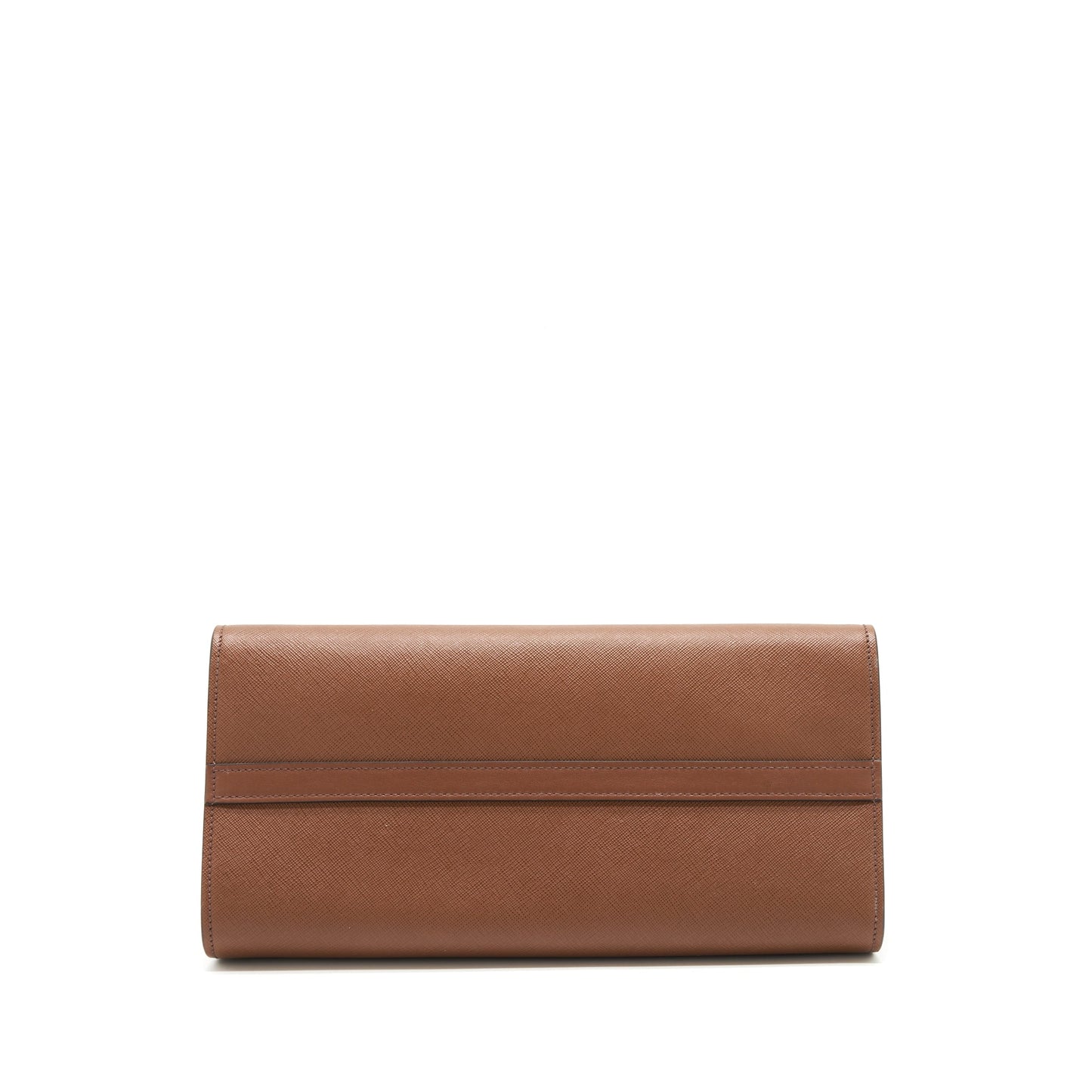 PRADA Saffiano Borda Purse Brown