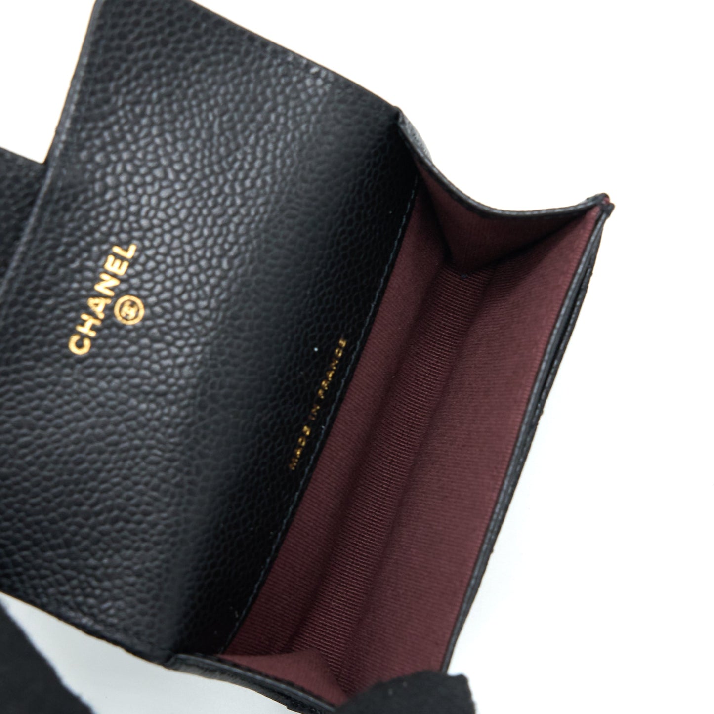 Chanel Classic Quilted Flap Card Holder Caviar Black GHW (Microchip)