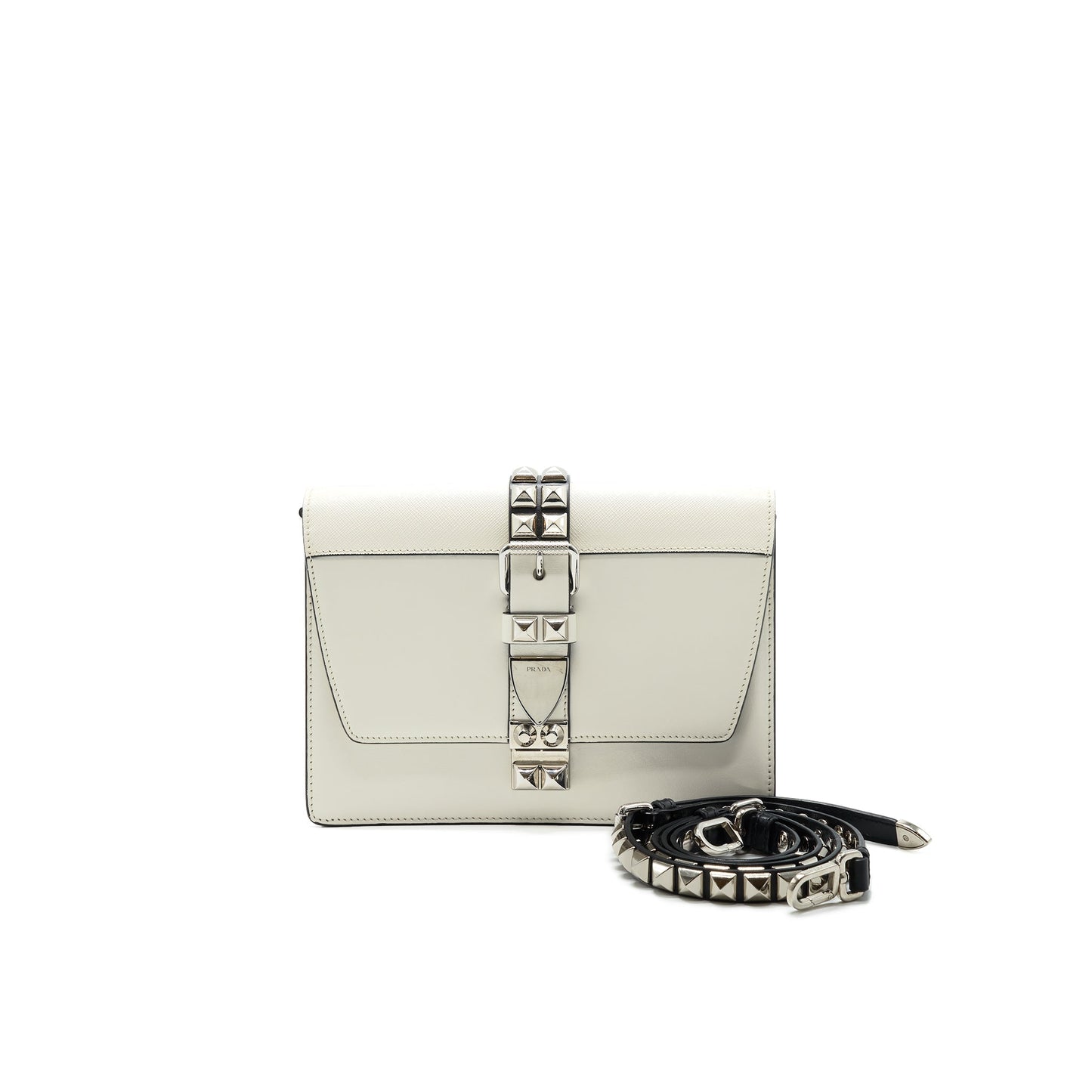 Prada Woman's Messenger Purse White with