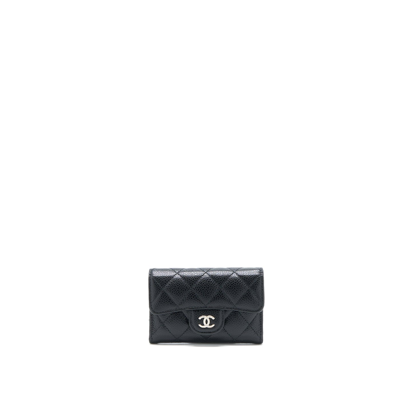 Chanel Classic Flap Card Holder Caviar Black SHW