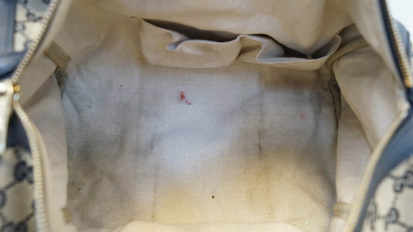 GUCCI  Web Medium  GG Boston Bag with Signature Web