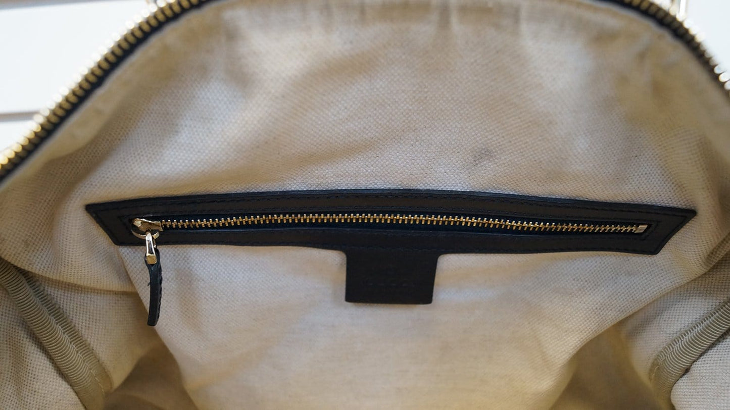 GUCCI  Web Medium  GG Boston Bag with Signature Web