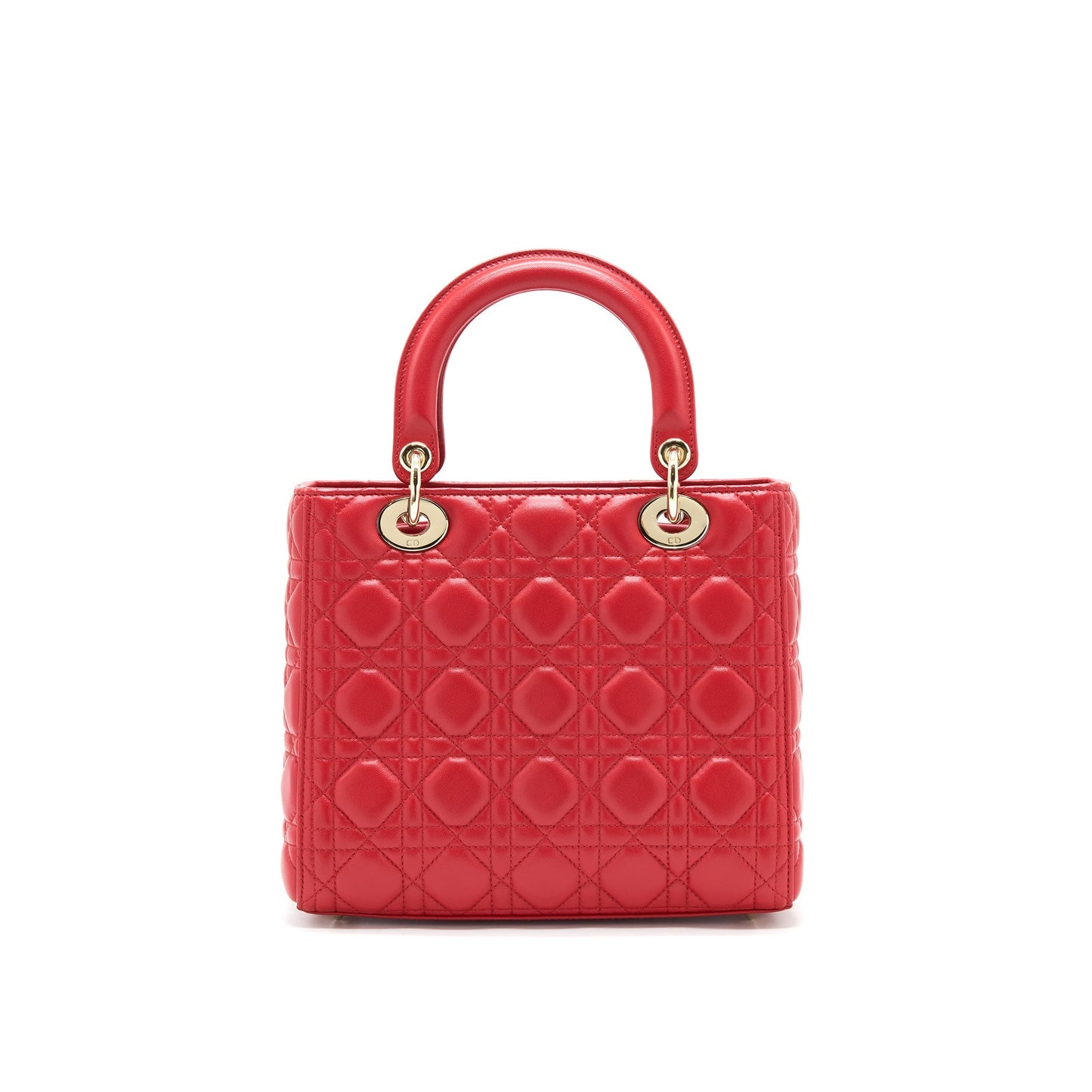 Dior Medium Lady Dior Tote Purse Red