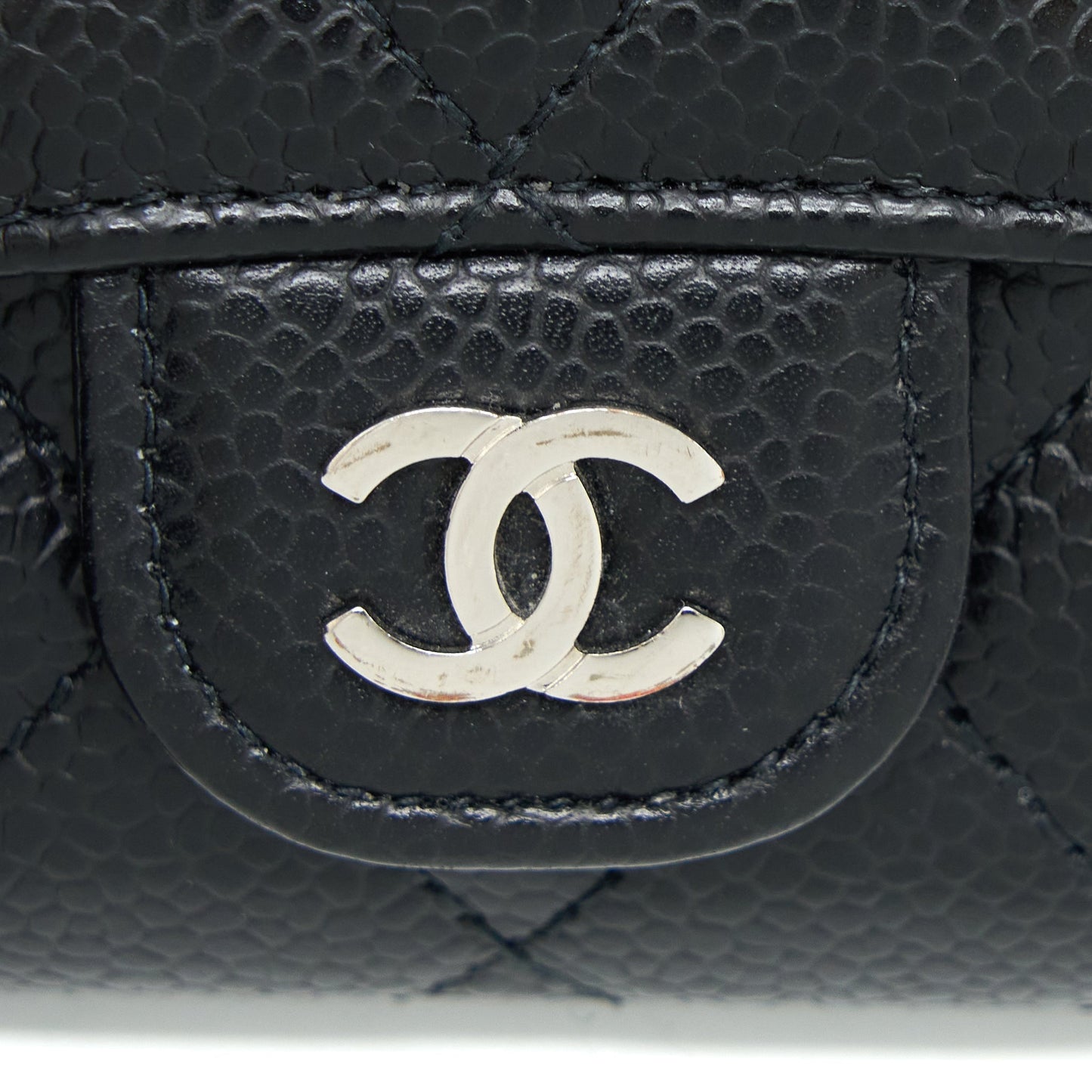 Chanel Classic Flap Card Holder Caviar Black SHW