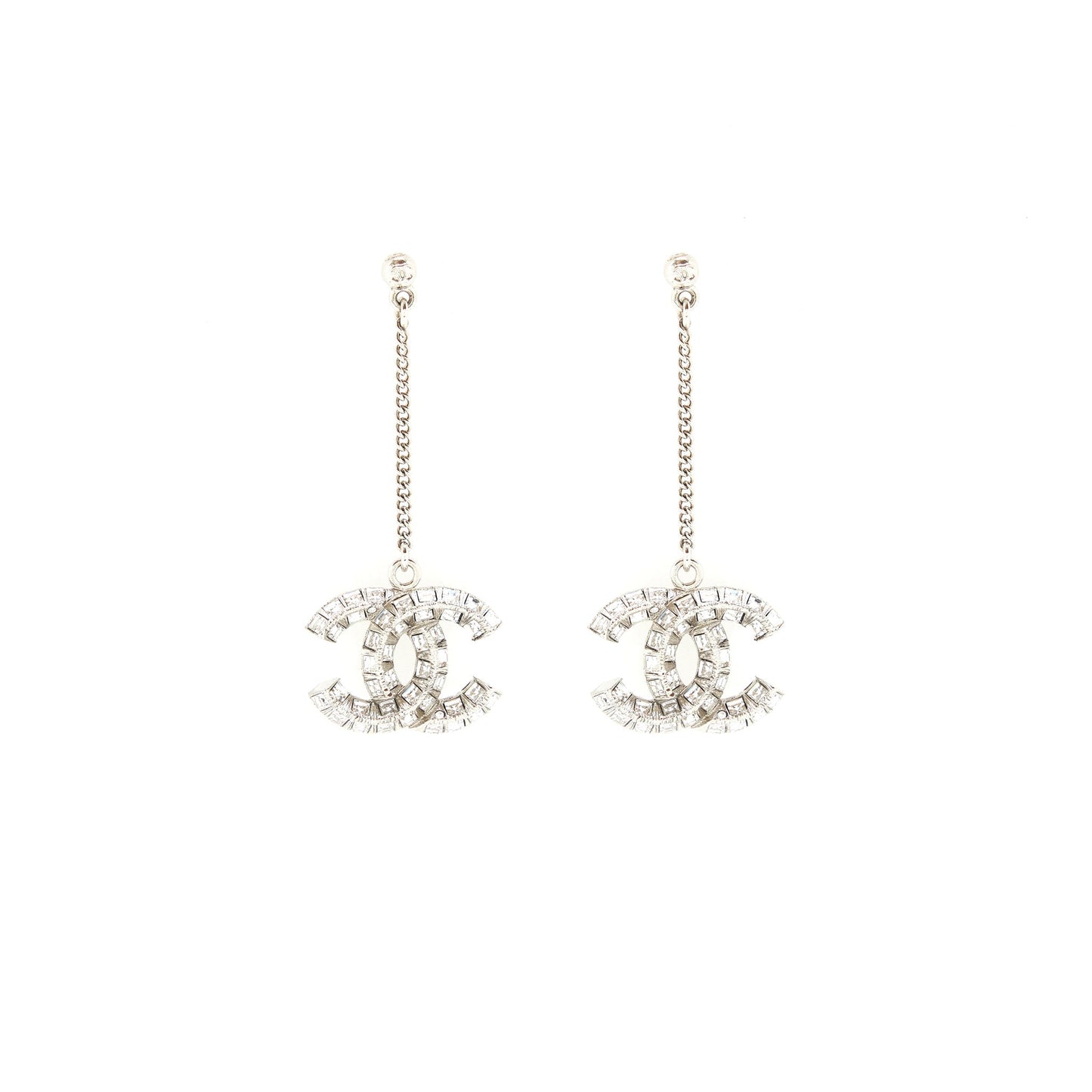 Chanel Crystal Drop Earrings SHW