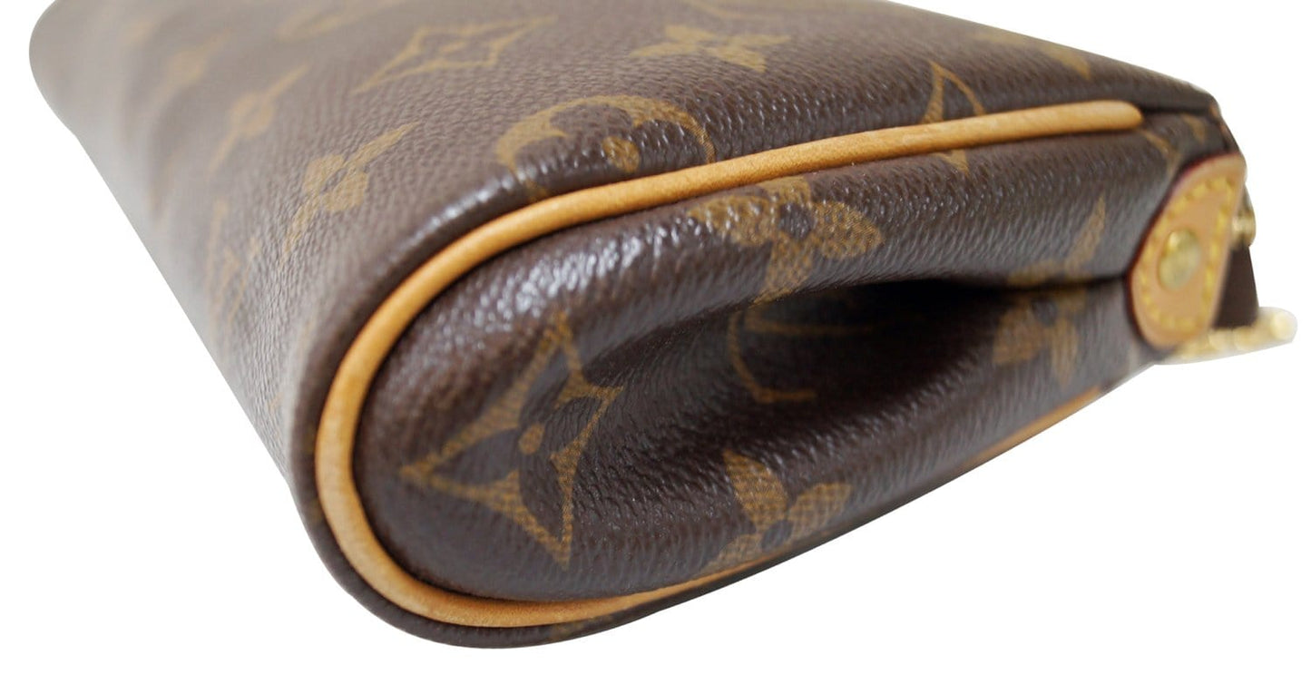 LOUIS VUITTON Monogram Canvas Pochette Eva Clutch Crossbody Bag