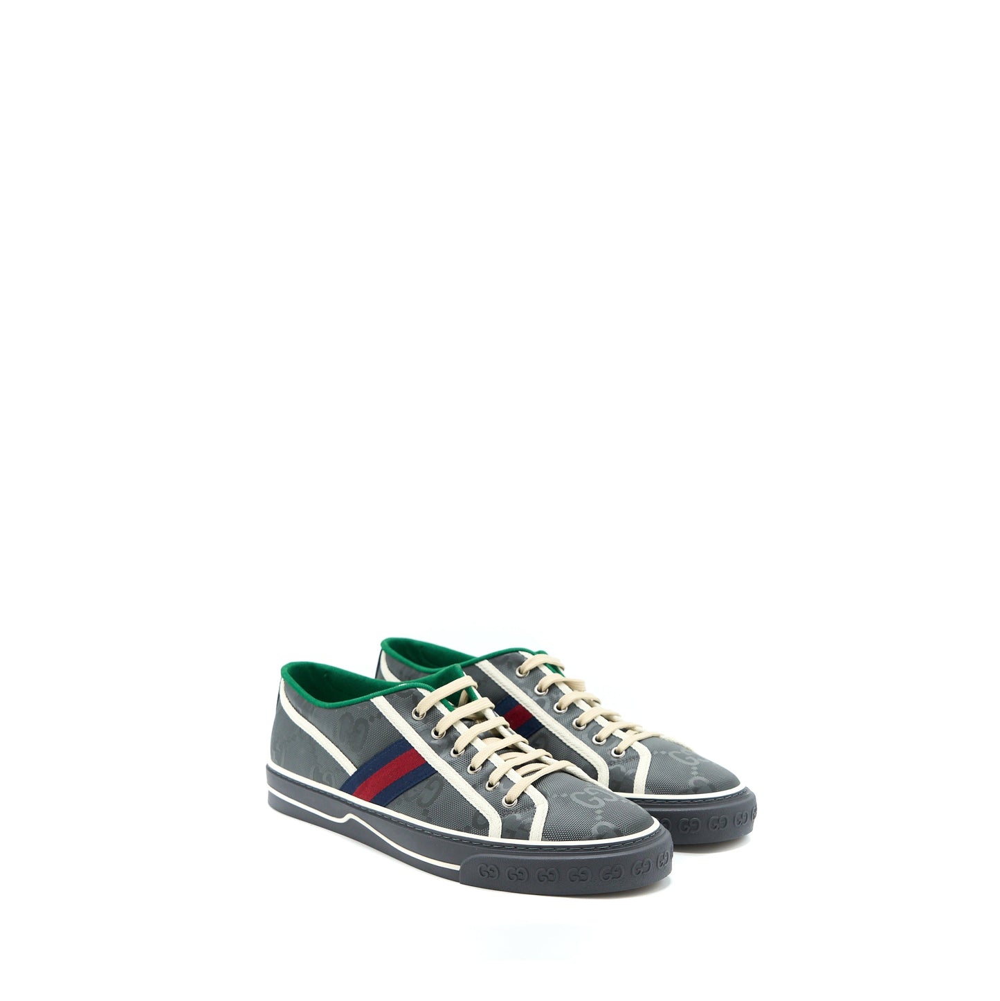 Gucci Size 10 Men?s Sneakers Off the Grid Webbing-Trimmed Monogrammed Econyl Canvas