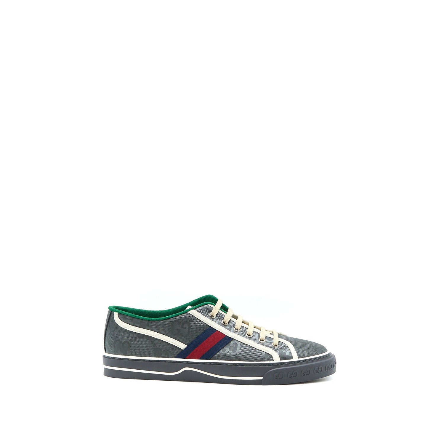 Gucci Size 10 Men?s Sneakers Off the Grid Webbing-Trimmed Monogrammed Econyl Canvas