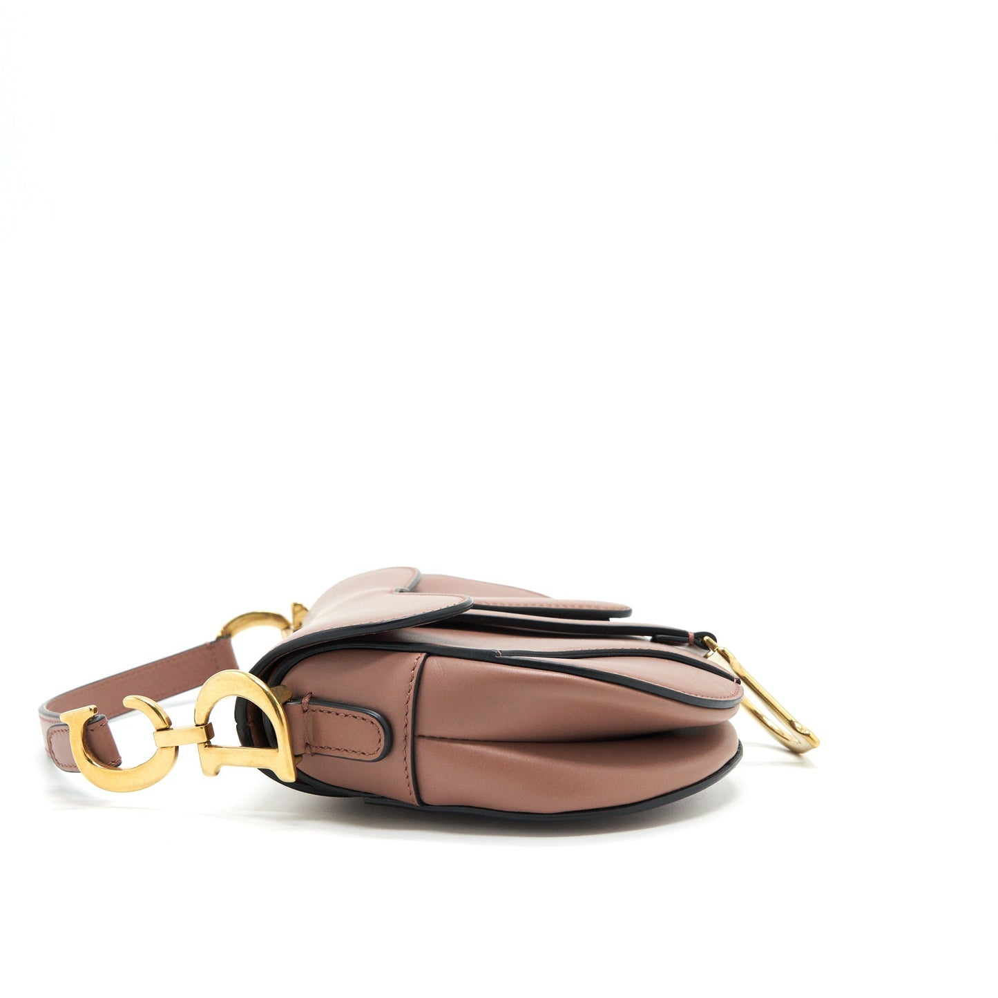 Christian Dior mini Saddle Purse Pink Calfskin Leather