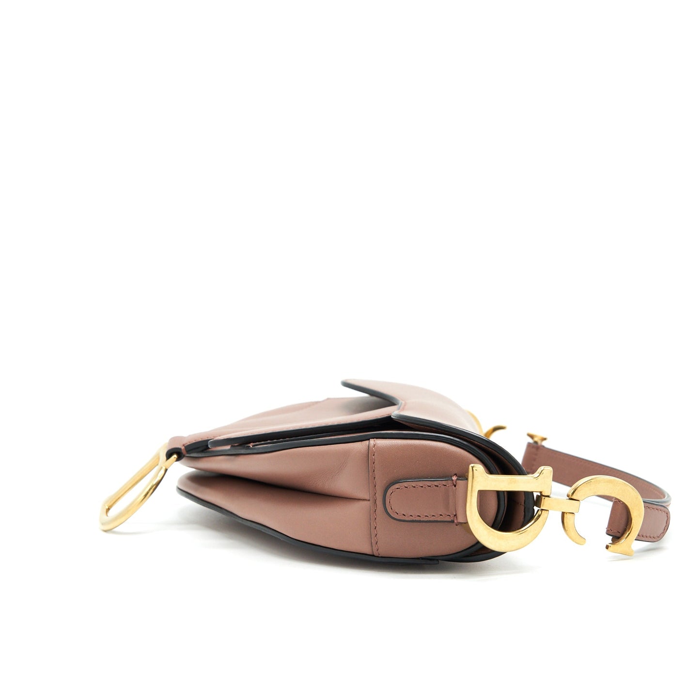 Christian Dior mini Saddle Purse Pink Calfskin Leather