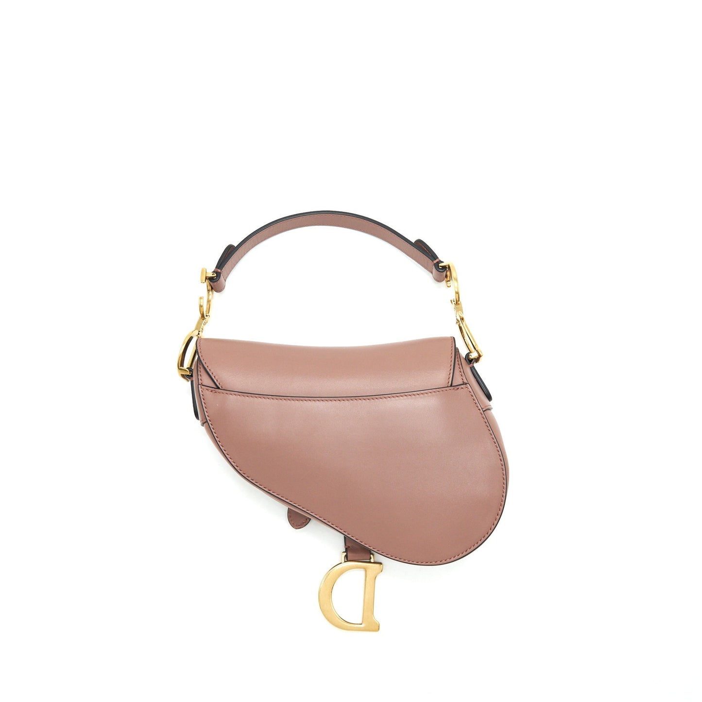 Christian Dior mini Saddle Purse Pink Calfskin Leather