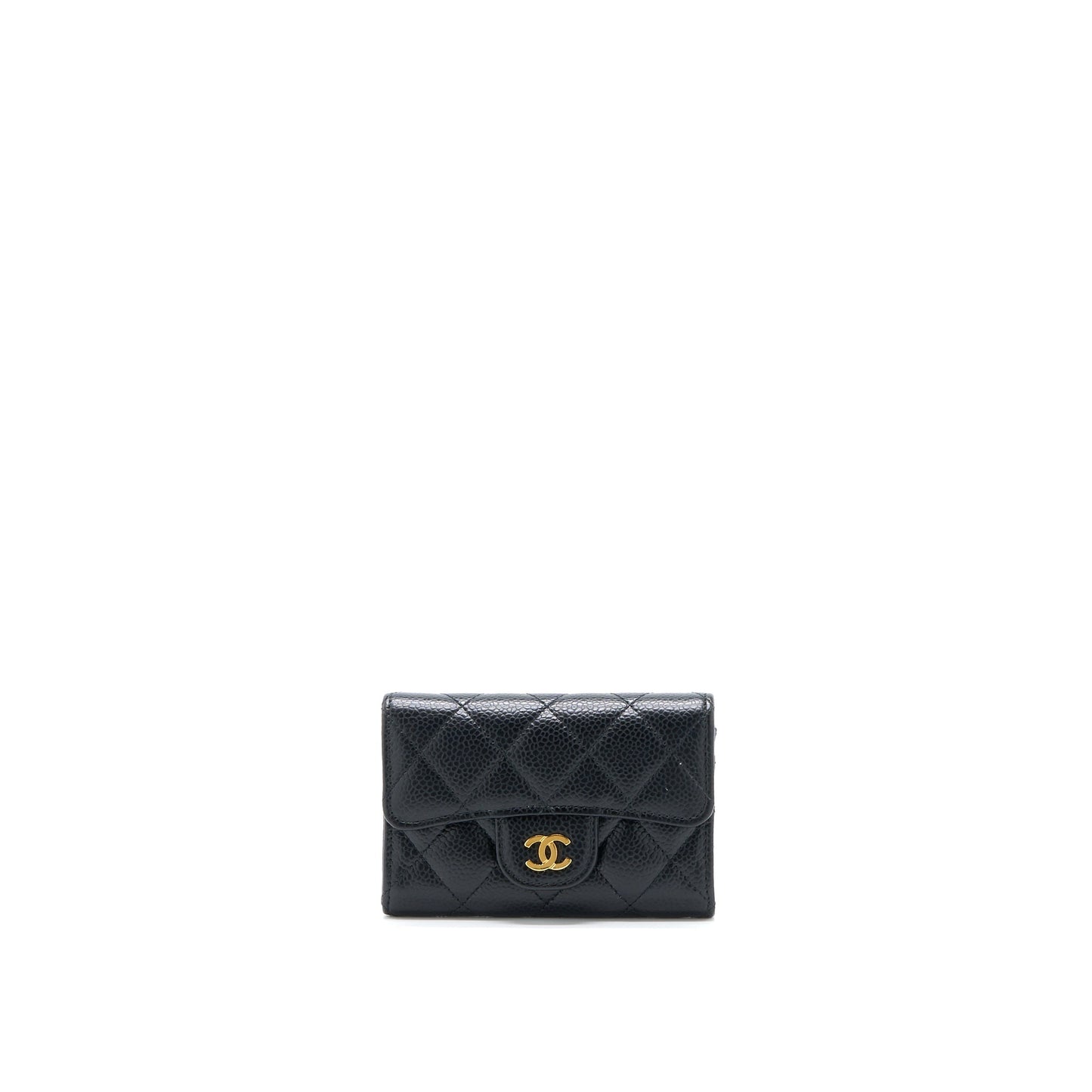 Chanel Classic Flap holder Caviar Black GHW