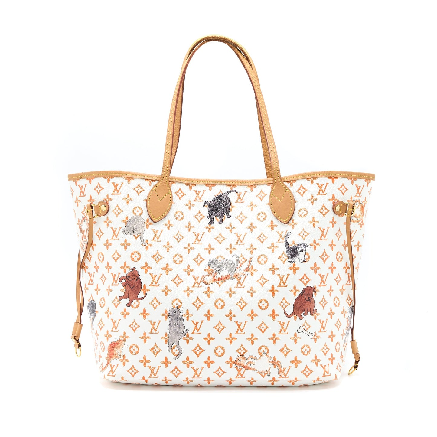 Louis Vuitton Grace Coddington Catogram Neverfull MM Canvas GHW