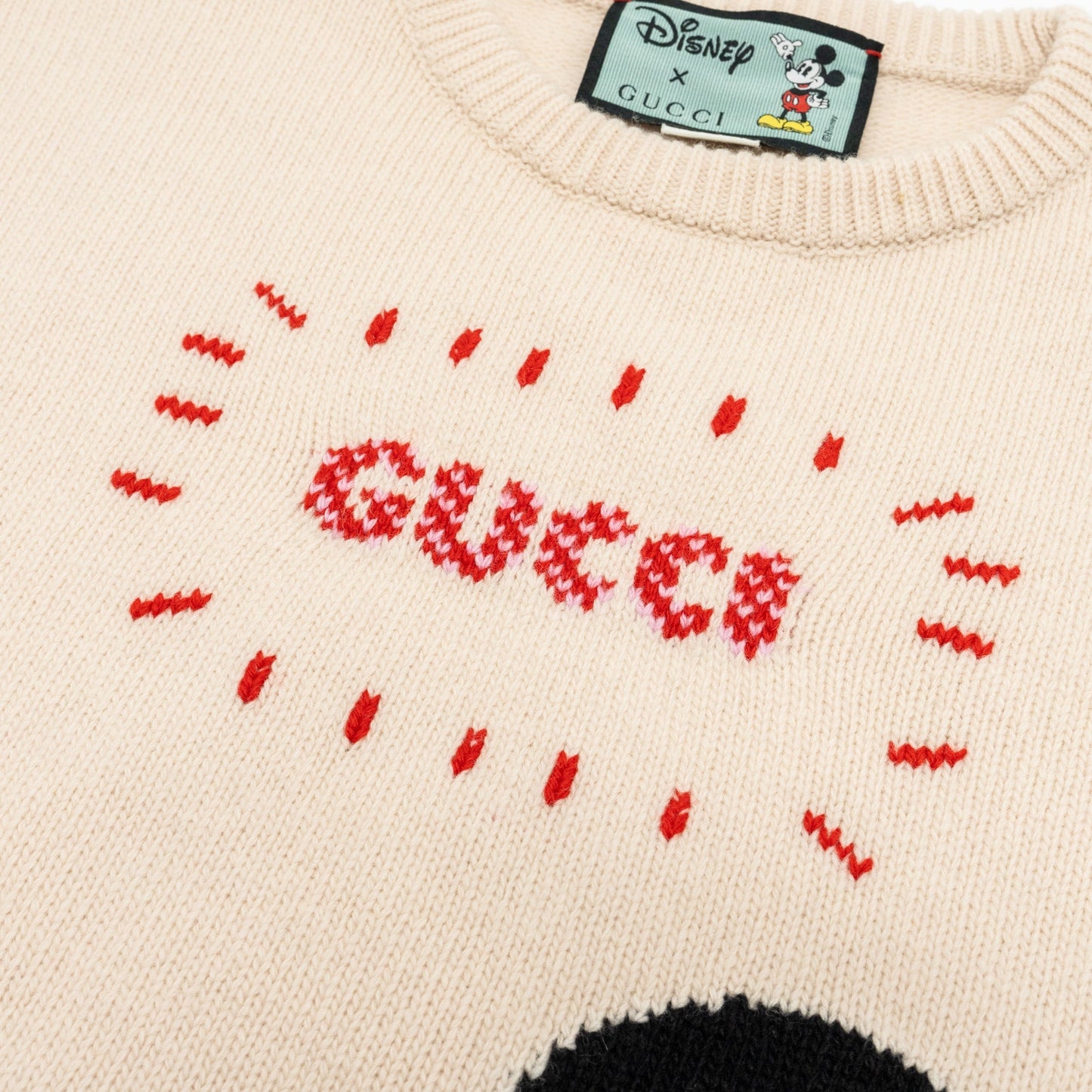 Gucci Size S Disney Limited Edition Mickey Mo  Sweater Wool Light Pink/Multicolour