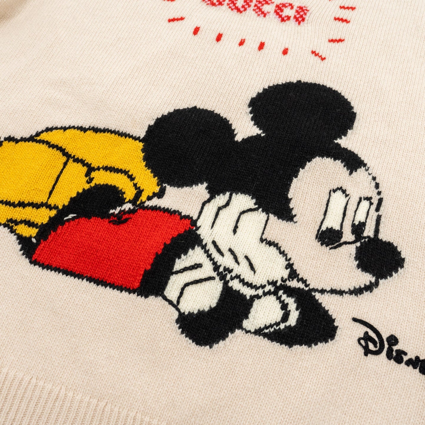 Gucci Size S Disney Limited Edition Mickey Mo  Sweater Wool Light Pink/Multicolour