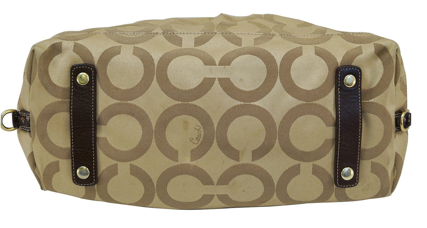 Coach Madison Sabrina Gold Logo Signature Satchel Handbag- Final Call