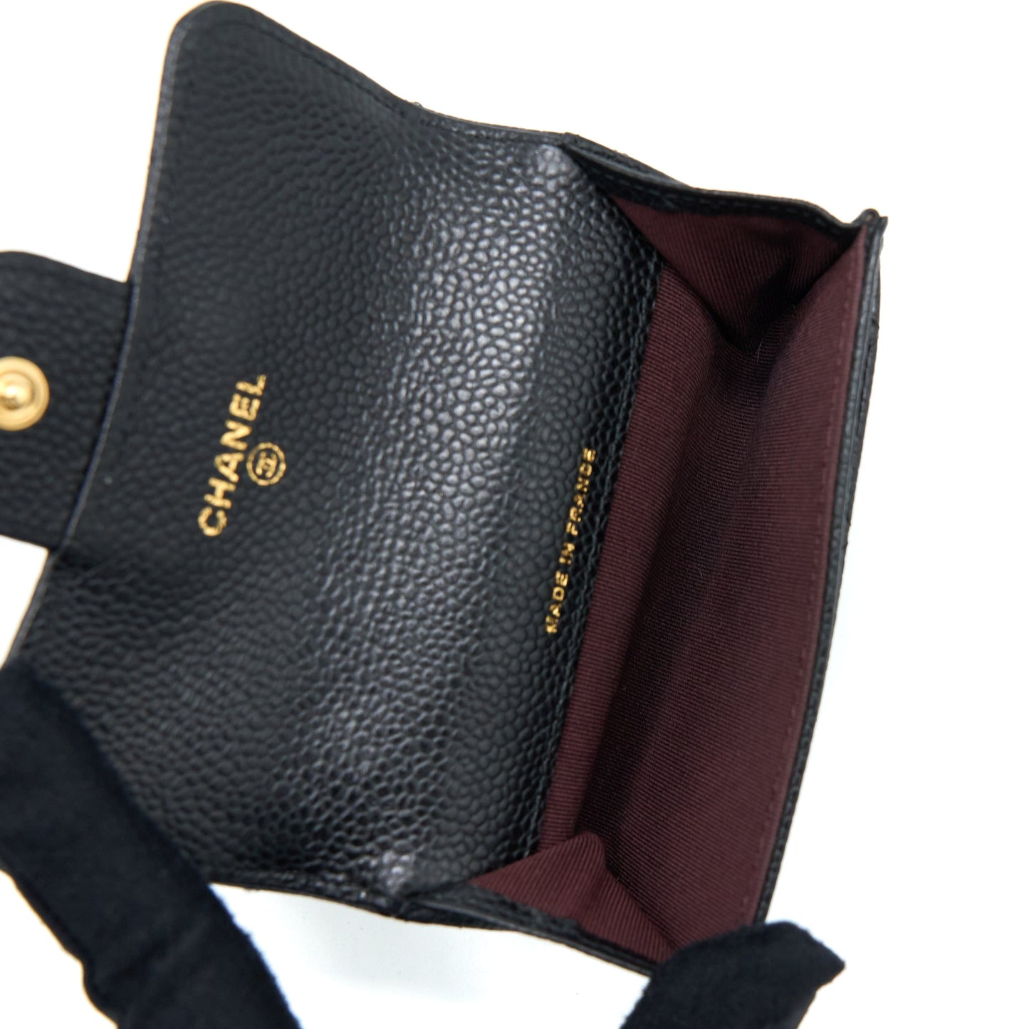 Chanel Classic Flap holder Caviar Black GHW