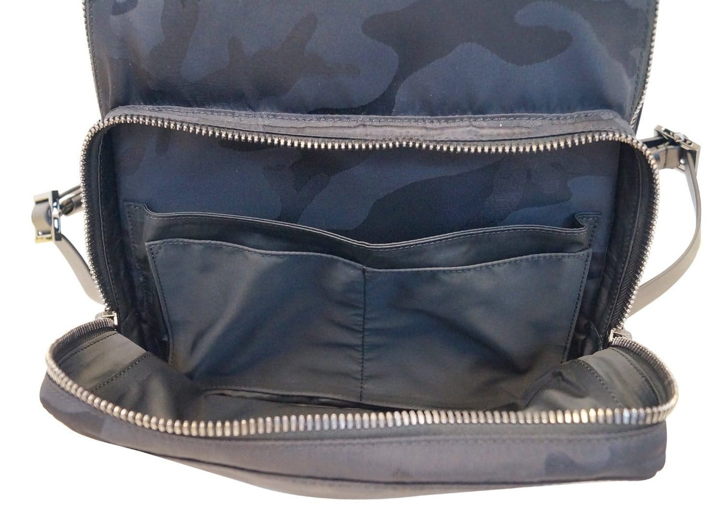 VALENTINO Nylon Jacquard Camo Backpack Black