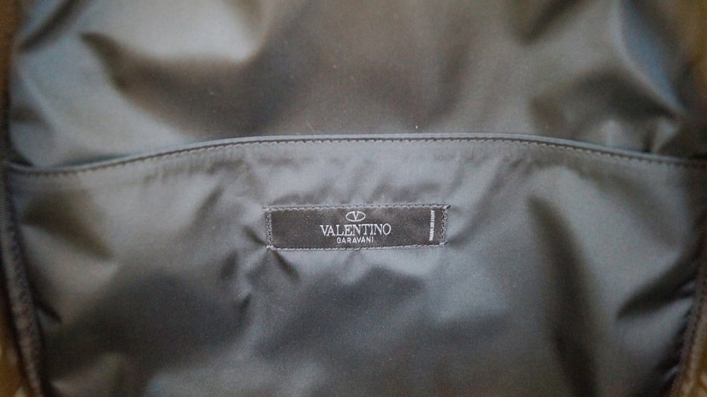 VALENTINO Nylon Jacquard Camo Backpack Black