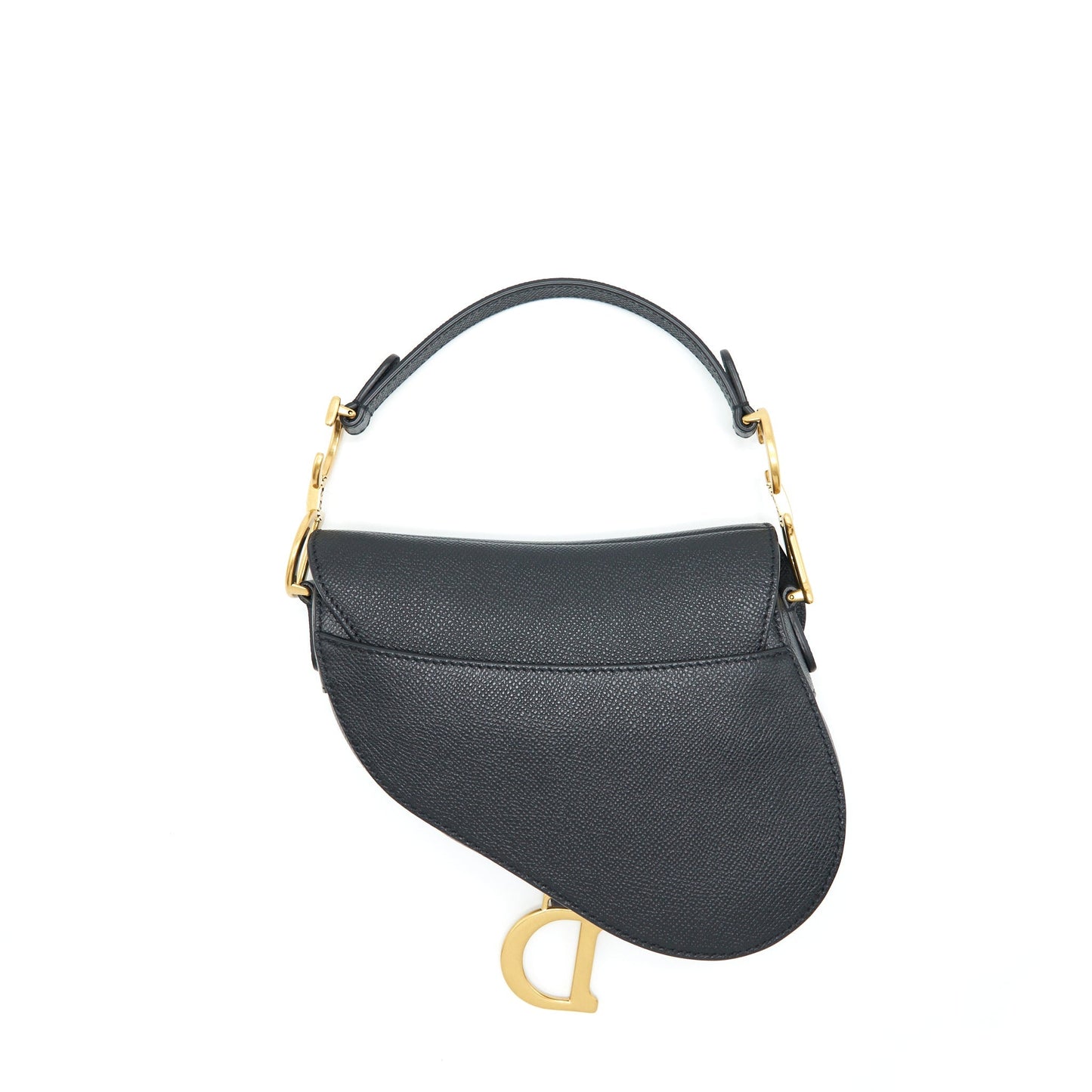Dior Mini Saddle Purse Grained Calfskin Black