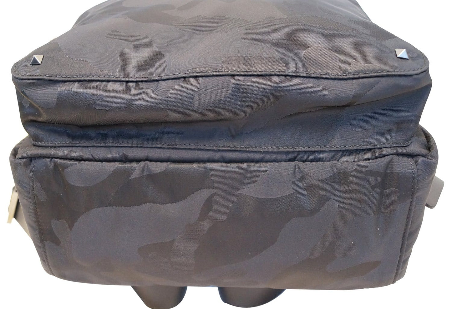 VALENTINO Nylon Jacquard Camo Backpack Black