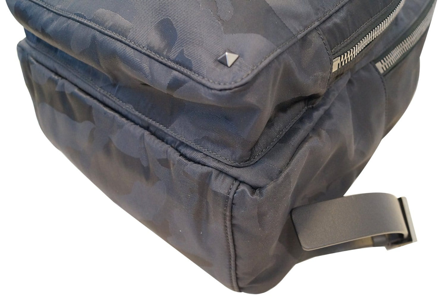 VALENTINO Nylon Jacquard Camo Backpack Black