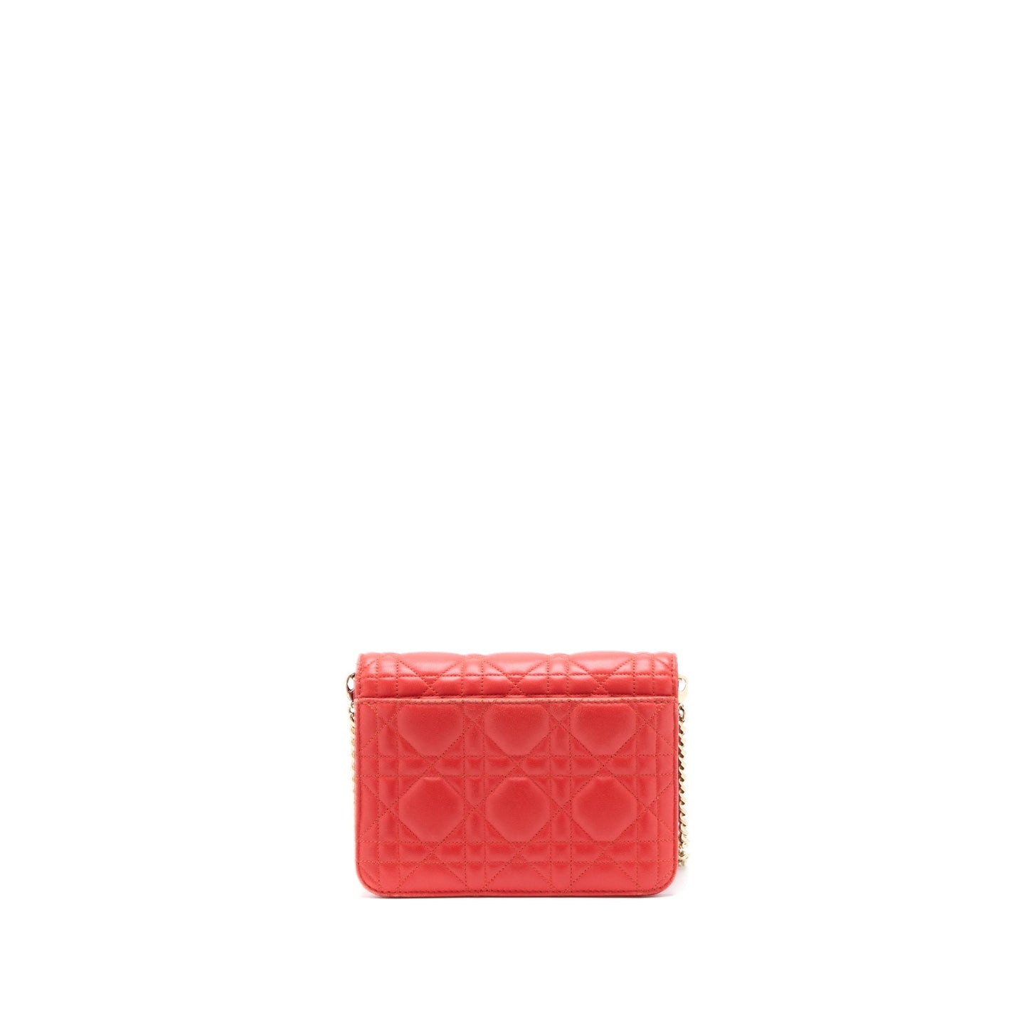 Dior Miss Dior Wallet on Chain Lambskin Red/Pink