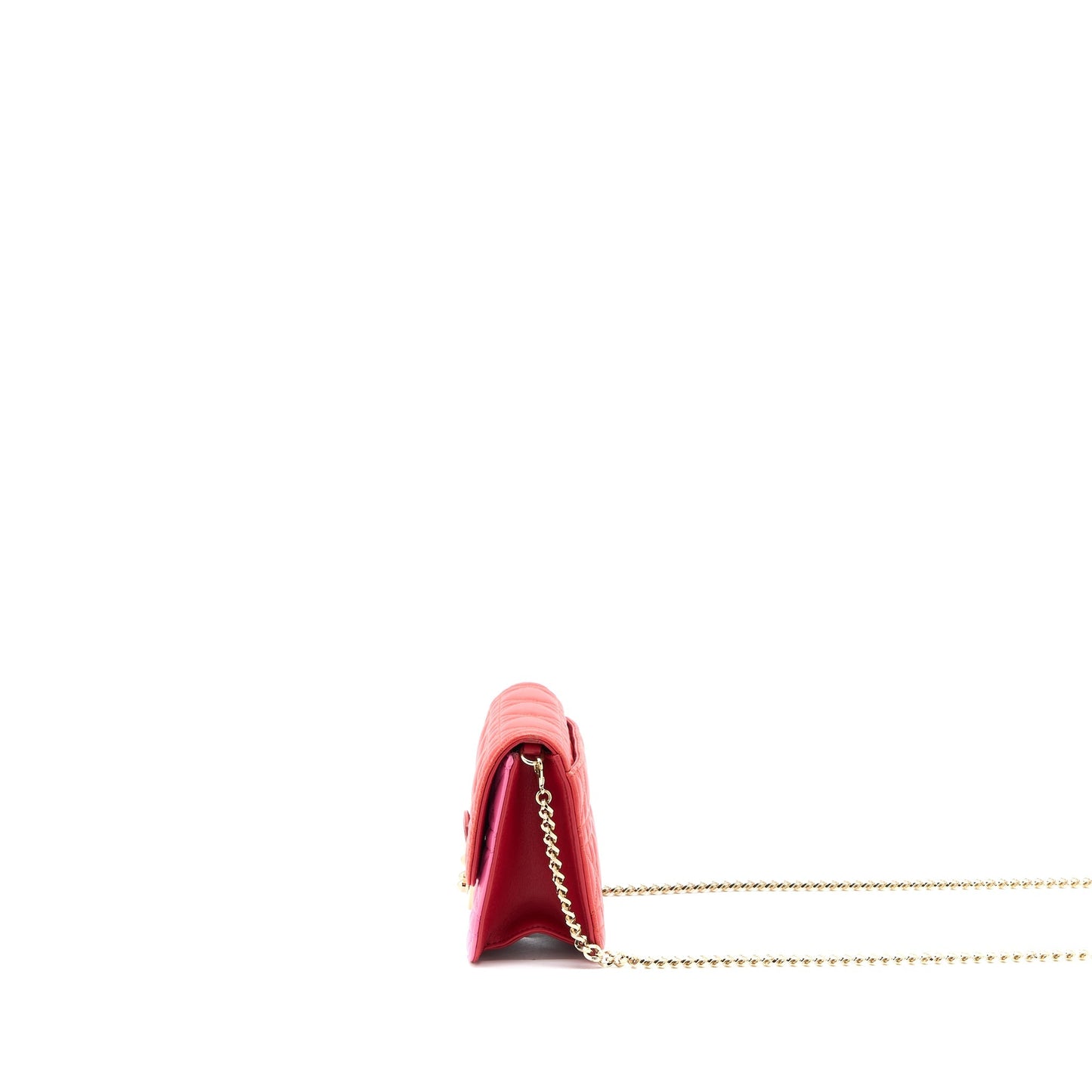 Dior Miss Dior Wallet on Chain Lambskin Red/Pink