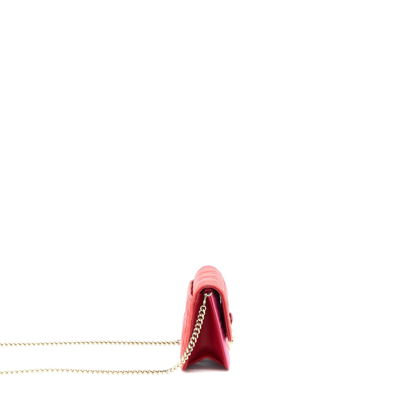 Dior Miss Dior Wallet on Chain Lambskin Red/Pink