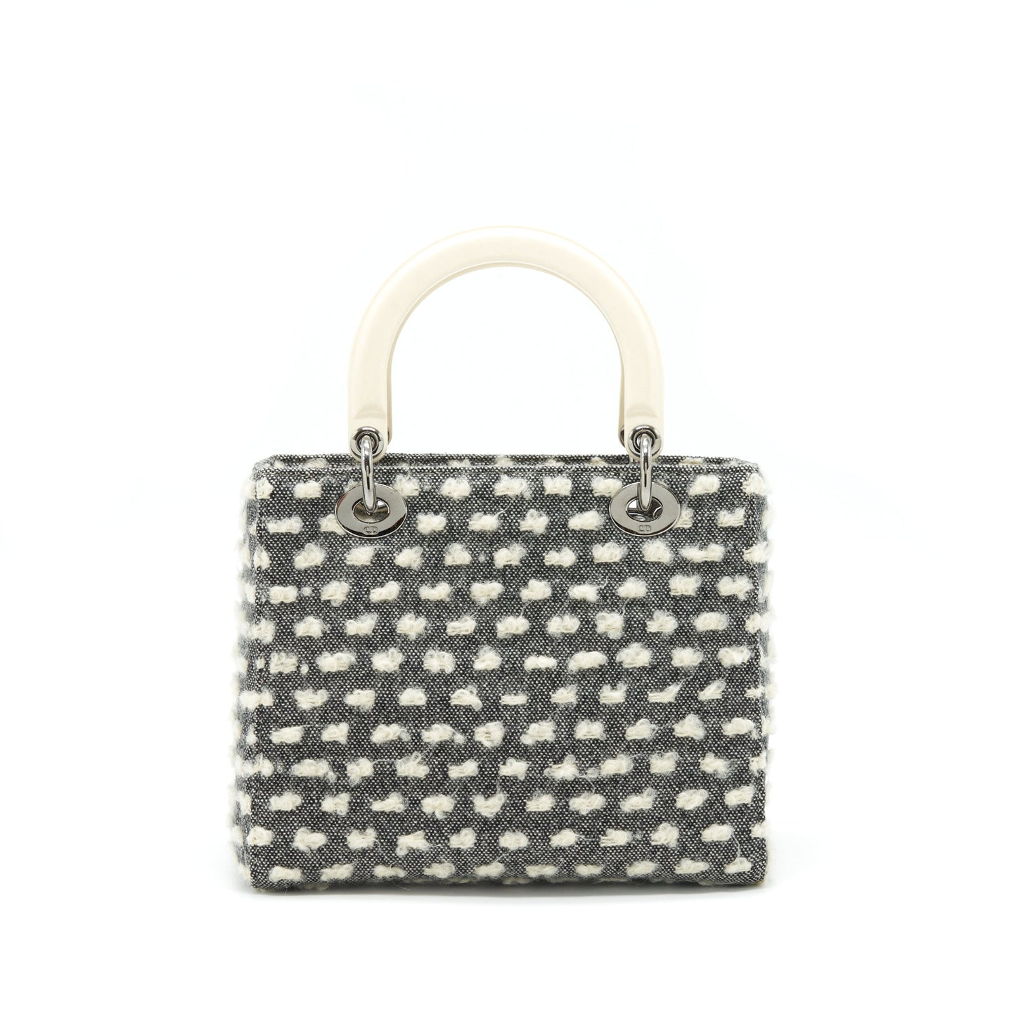 Dior   Medium Lady Dior Cotton Design Grey/ White