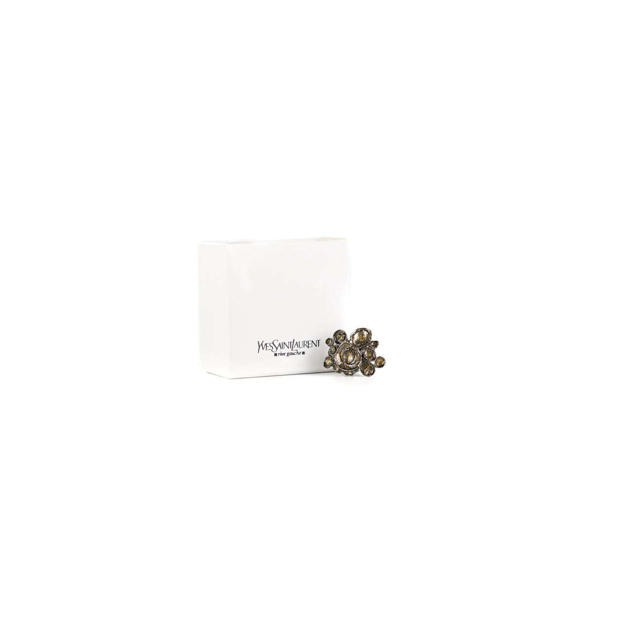 Saint Laurent Yellow Glitter Ring