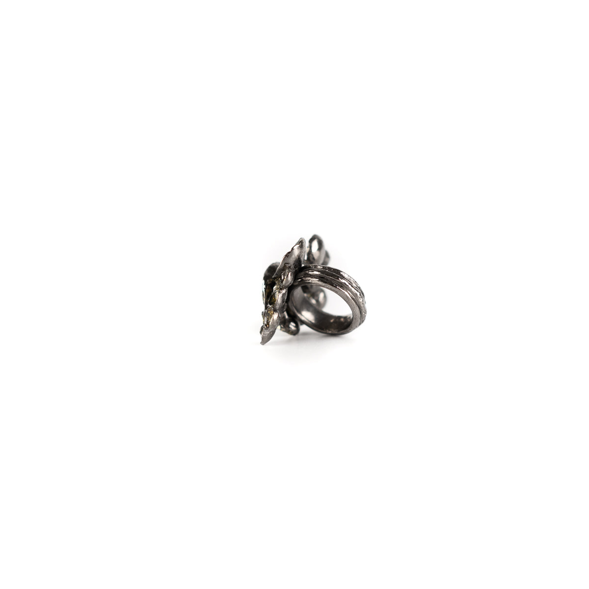 Saint Laurent Yellow Glitter Ring