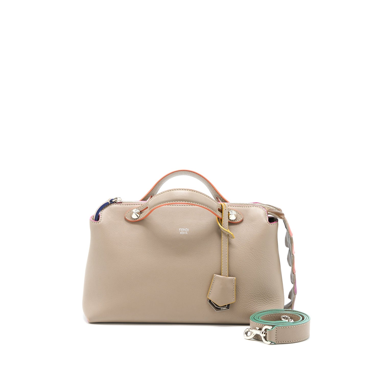 Fendi By The Way Purse Mutilcolour Tail Calfskin Beige